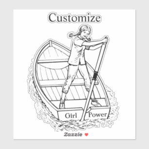 Meisjeskrachtsculpboat Thunder_Cove  Sticker