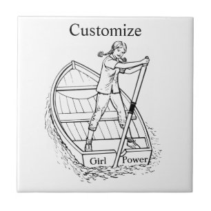 Meisjeskrachtsculpboat Thunder_Cove Tegeltje