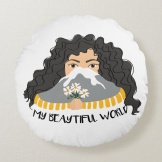 meisjeskussen rond kussen