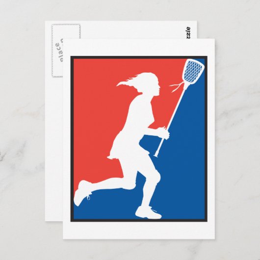 Meisjeslacrosse Briefkaart (Voorkant / Achterkant)