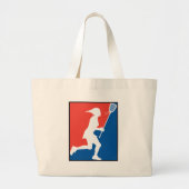 Meisjeslacrosse Grote Tote Bag (Voorkant)