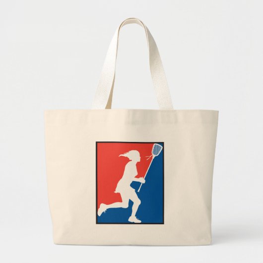 Meisjeslacrosse Grote Tote Bag (Voorkant)