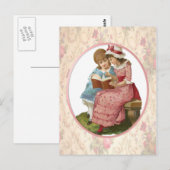 Meisjeslezen Briefkaart (Voorkant / Achterkant)