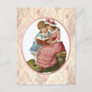 Meisjeslezen Briefkaart