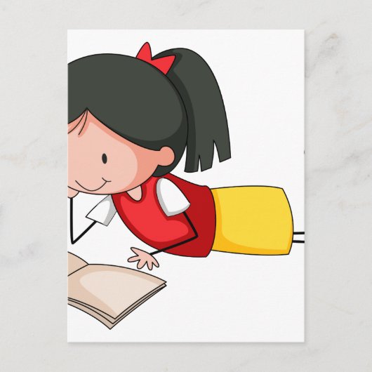 Meisjeslezen Briefkaart (Voorkant)