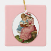 Meisjeslezen Keramisch Ornament (Voorkant)