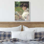 Meisjeslezen van Isaac Israels Girl Portrait Canvas Afdruk (Insitu (Slaapkamer))