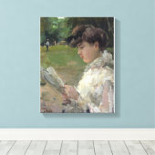 Meisjeslezen van Isaac Israels Girl Portrait Canvas Afdruk (Insitu (Houten vloer))