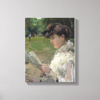 Meisjeslezen van Isaac Israels Girl Portrait Canvas Afdruk