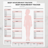 Meisjeslichaam - Meettracker Gewichtscijfers (Voorkant / Achterkant)