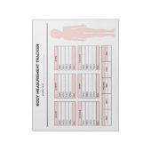 Meisjeslichaam Meting Gewichtsverlies Tracker Goal Notitieblok (Linkerzijde)