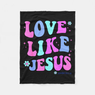 Meisjesliefde als Jezus Schattige Christelijke Tie Fleece Deken