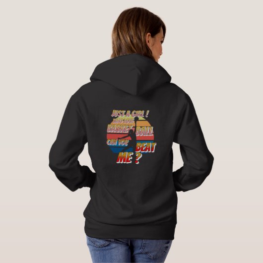 Meisjesliefde Basketball ziel, grappige humor atle Hoodie (Achterkant volledig)
