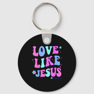 Meisjesliefde zoals Jezus Schattige Christelijke T Sleutelhanger