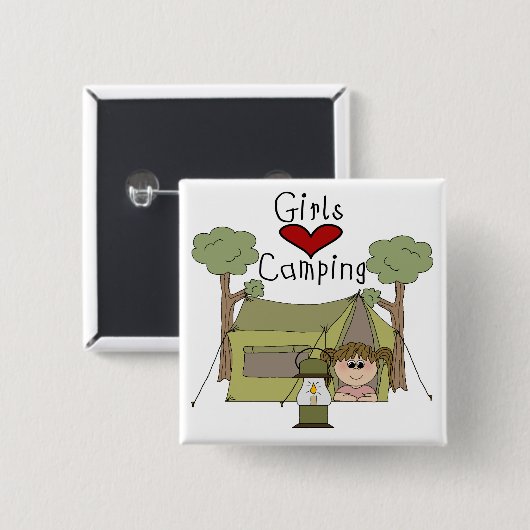 Meisjesliefdescampagne Vierkante Button 5,1 Cm (Voorkant /achterkant)