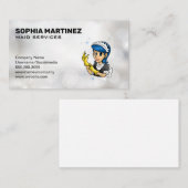 Meisjeslogo | Glitterende achtergrond Visitekaartje (Voorkant / Achterkant)