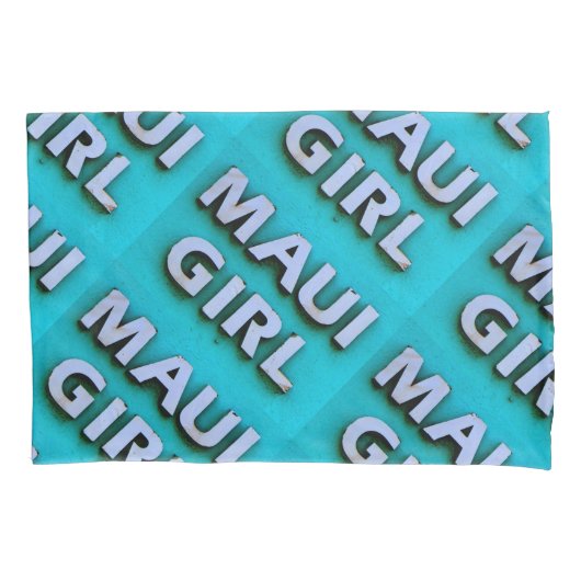 meisjesmaui groen patroon kussensloop (Voorkant)