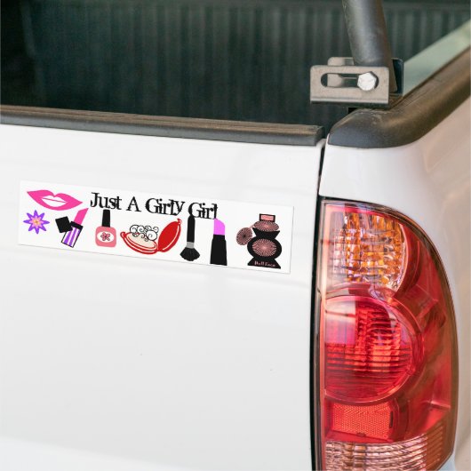 Meisjesmeisje bumper sticker (Op Truck)