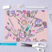 Meisjesmeisje Handschilderde Waterverf Makeup op r Tissuepapier (Craft)