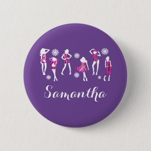 Meisjesmeisjes mode modellen ronde button 5,7 cm