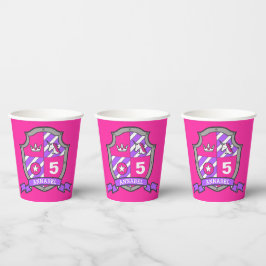 Meisjesmessing verjaart gepersonaliseerd roze kind papieren bekers