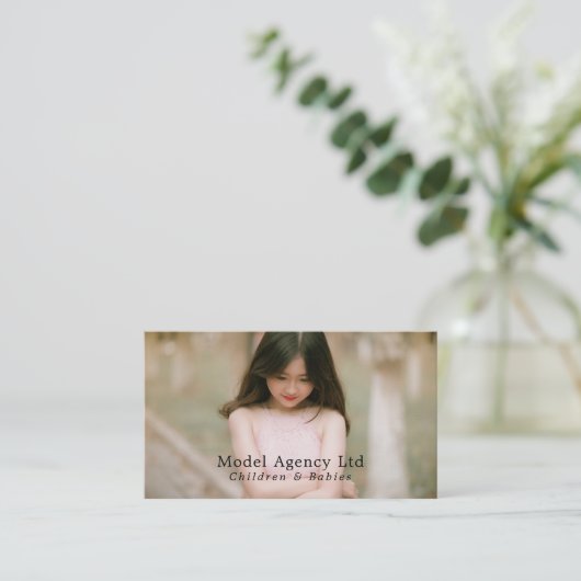 Meisjesmodel, Mode/ontwerper, model/bureau Visitekaartje (Staand voorkant)