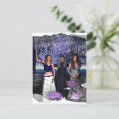 Meisjesmoeder, moeder en troon briefkaart (Staand voorkant)