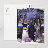 Meisjesmoeder, moeder en troon briefkaart (Voorkant / Achterkant)