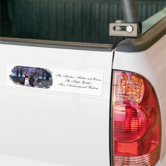 Meisjesmoeder, moeder en troon bumpersticker (Op Truck)