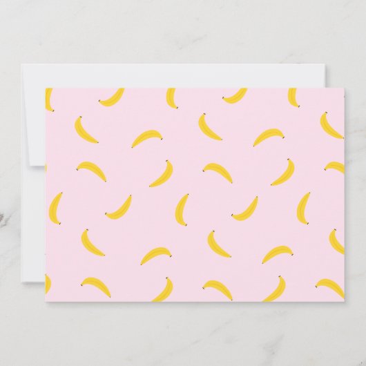 Meisjesmonkeying rond 7x5 Uitnodiging (Achterkant)