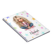 Meisjesmonogram Elke Initiaal & Naam Notitieboek (Rechterzijde)