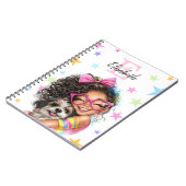 Meisjesmonogram Elke Initiaal & Naam Notitieboek (Linkerzijde)