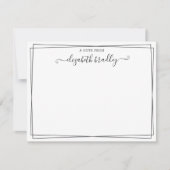 Meisjesmonogram Handtekening Manuscript van het bu Bedankkaart (Voorkant)