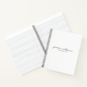 Meisjesmonogram kalligrafieminimalist White Notitieboek (Binnen)
