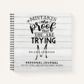 Meisjesmonogram Motivatie Journal Aanmoediging Notitieboek (Voorkant)