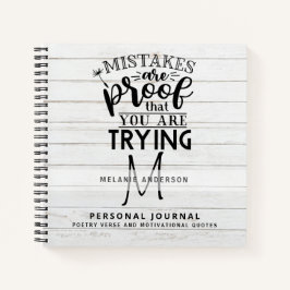 Meisjesmonogram Motivatie Journal Aanmoediging Notitieboek