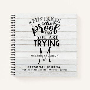 Meisjesmonogram Motivatie Journal Aanmoediging Notitieboek