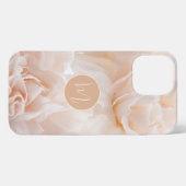 Meisjesmonogrammen initiaal roze pastelfotografie iPhone hoesje (Achterkant horizontaal)