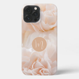 Meisjesmonogrammen initiaal roze pastelfotografie iPhone 13 pro max hoesje