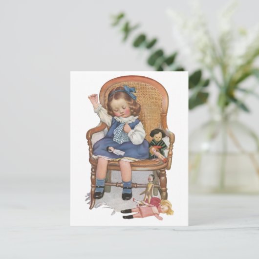 Meisjesnaaipoppen Briefkaart (Staand voorkant)