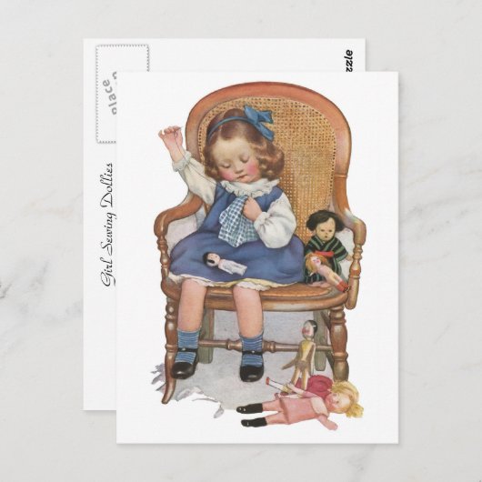 Meisjesnaaipoppen Briefkaart (Voorkant / Achterkant)