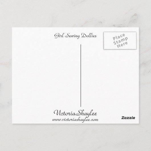 Meisjesnaaipoppen Briefkaart (Achterkant)