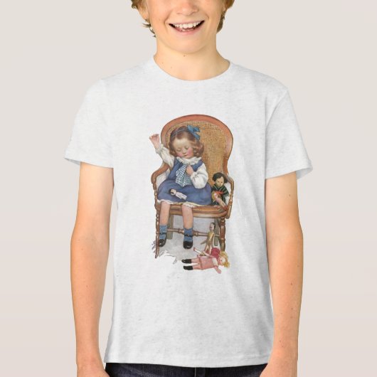 Meisjesnaaipoppen Tri-Blend Shirt (Voorkant)