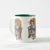 Meisjesnaaipoppen Tweekleurige Koffiemok (Voorkant links)