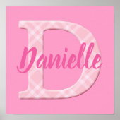 Meisjesnaam Aangepaste aanlegbrief D Poster (Voorkant)