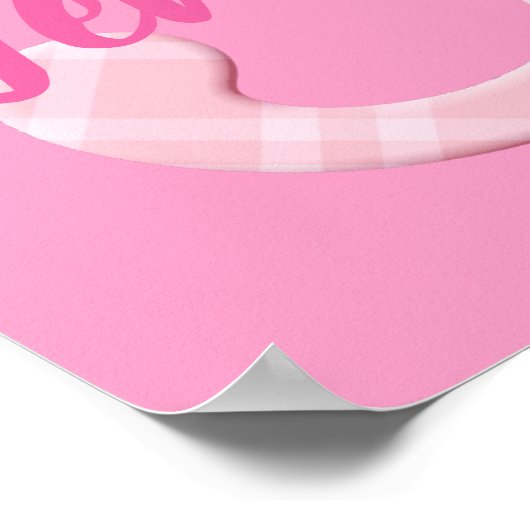 Meisjesnaam Aangepaste aanlegbrief J Poster (Hoek)