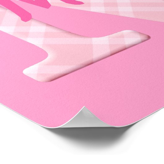 Meisjesnaam Aangepaste aanlegbrief M Poster (Hoek)