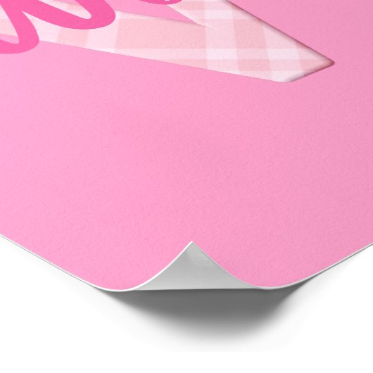 Meisjesnaam Aangepaste aanlegbrief W Poster (Hoek)