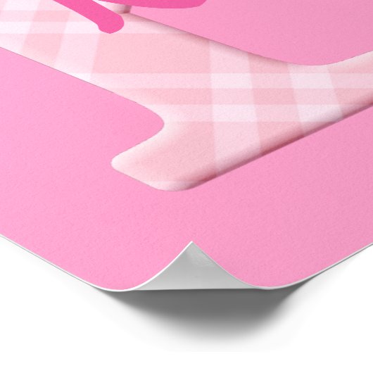 Meisjesnaam Aangepaste aanpasbare brief K Poster (Hoek)