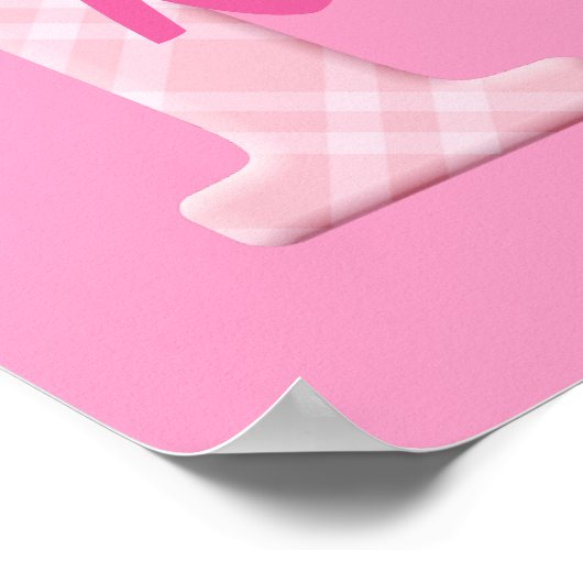 Meisjesnaam Aangepaste aanpasbare letter R Poster (Hoek)